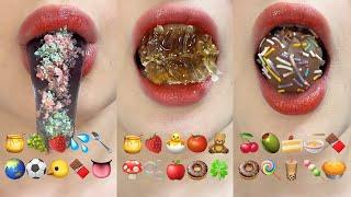 asmr 10 MINUTES EMOJI FOOD CHALLENGE FOR SLEEP RELAXING 수면유도asmr 이모지 먹방 모음집 eating sounds 