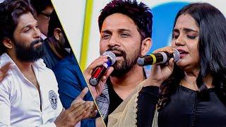 Allu Arjun Gets ENCHANTED with Karthik and Saindhavi's Soulful Performance