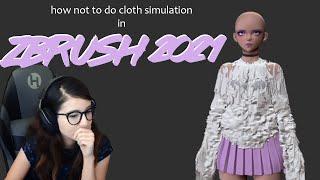 How not to use zbrush 2021 cloth simulation