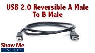 USB 2.0 Reversible A Male To B Male - Easy To Connect Every Time