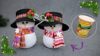 I am delighted with them! ️ Snowmen in wonderful hats  Christmas decor and gift DIY