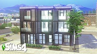 Small Modern Townhouse | The Sims4 Stop Motion Build | NoCC |【シムズ４建築】