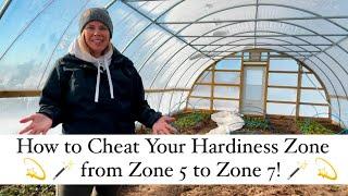 How to add 2+ hardiness zones in your unheated tunnel : RHS scale : questions answered #hoophouse