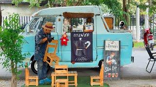 Cafe Vlog Mini Coffee Shop Tiny Truck Bar Cool Old Work Hard Dream Mobile Small Business Relax Mood