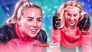 Alex Greenwood and Chloe Kelly's reaction to jeggings  | Roll the Dice 