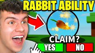 [SHOWCASE] How To Get The RABBIT ABILITY + MAGICAL CARROT BADGE In Roblox ABILITY WARS!