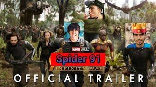 Spider 91:Guerra Infinita Trailer(Paródia de Vingadores Guerra Infinita)