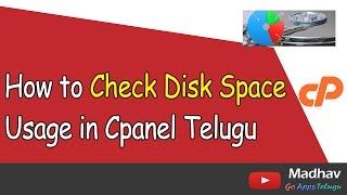 How to check Disk Space Usage in Cpanel