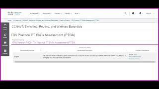 ITN PTSA Exam 2024 | CCNAv7 | 100% | Switching, Routing, and Wireless Essentials.