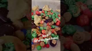 Our Elf on the Shelf bake a treat for the kids! #elfontheshelf #christmas #elfontheshelfideas