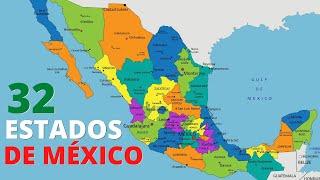 Los 32 estados de México y sus capitalesaprende la geografía de tu país/️