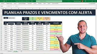 Como Fazer Planilha no Excel com Prazos e Vencimentos com Alertas | Baixar Grátis