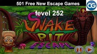 [Walkthrough] 501 Free New Escape Games level 252 - Snake pit escape - Complete Game