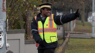 Surrey, B.C. crossing guard helps bring joy to students