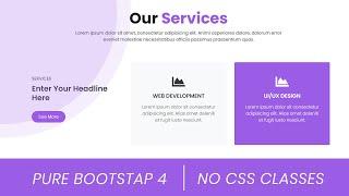 Responsive Our Service Section Design Using Bootstrap 4 | Bootstrap Service Section | Code4education