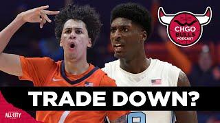 Should the Chicago Bulls TRADE DOWN for Will Riley and Drake Powell? | CHGO Bulls Podcast