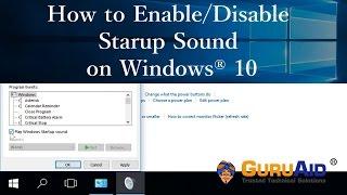 How to Enable & Disable Startup Sound on Windows® 10 - GuruAid