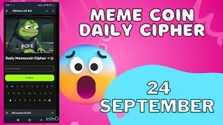 Memes Lab Bot Daily Cipher Code 24 September