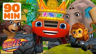 Blaze Transforms to Rescue Elephants, Puppies & More ANIMALS!  | Blaze and the Monster Machines