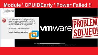 How To Fix Module CPUIDEarly power on FAILED