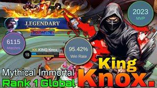 No.1 Player with 6,100+ Matches and 95% Win Rate of S34 - Top 1 Mythical Immortal by KING Knox - ML