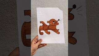 How To Draw Dog With 553 Number #art #drawing #poornimart