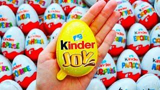 Oddly Satisfying Video Surprise Eggs Kinder Joy Chocolate - ASMR Opening Kinder Joy