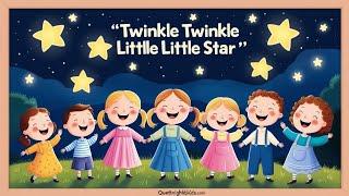 Twinkle Twinkle Little Star: Lyrics & Lullaby | Queitnightkids #kidssongs #nurseryrhymes #baby 199