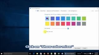 windows 10 change start menu color