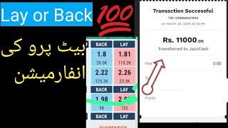 Betpro exchange Lay or Back kia ha full information