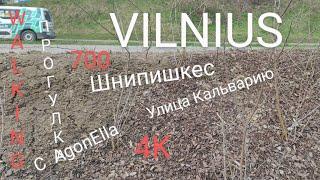 ПРОГУЛКА. Вильнюс. Шнипишкес. Улица Кальварию. WALKING  Vilnius.