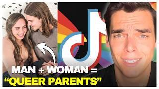 Straight TikTok couple rebrands as "queer parents" (beyond parody)