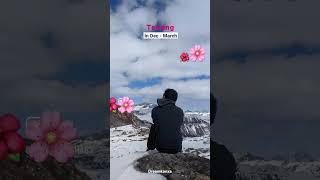 December to March month in Tawang snow falls beautiful view #beautifulasia mini reels #youtubeshorts