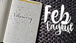 FEBRUARY 2018 LAYOUT | BULLET JOURNAL | Rachel Catherine