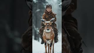11 Would You Join Bambi for a Snowy Adventure ️ #bambi #doe #snow