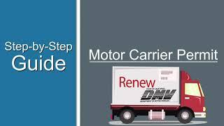 Motor Carrier Permit -  Step by Step