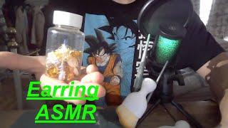 ASMR TAPPING ON EARRINGS & GLASS OBJECTS