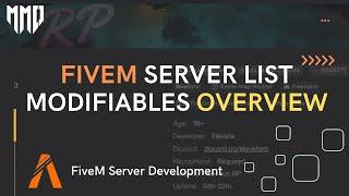 What can you modify on FiveM's server list? | FSM | Episode 3