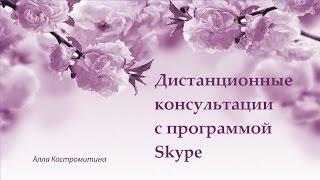 Дистанционные консультации с программой Skype