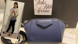 GIVENCHY Nano Antigona Leather Crossbody Bag | Midnight Blue | Unboxing