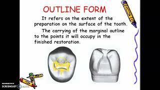 Operative Dent. 1  Steps in Tooth Preparation OUTLINE FORM