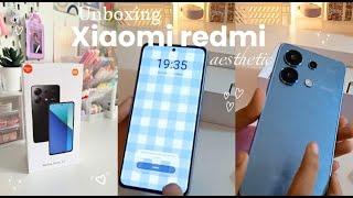 Xiaomi redmi note 13 aesthetic unboxing| accessories +  cute blue theme ⁠⁠*⁠。