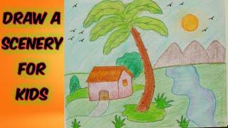 How to draw a scenery for|Sanjay Singh