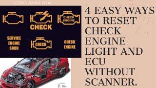 APAT NA MADALING PARAAN PARA MA RESET ANG CHECK ENGINE LIGHT O KAYA ECU  KAHIT WALANG SCANNER.