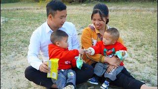 Harvesting the vegetable garden, taking the kids out for spring with Mr. Vui - Lý Thị Ngoan TV