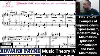 Music Theory IV: Neoromanticism, Neoclassicism, Minimalism, Post-minimalism