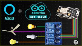 Arduino IoT Cloud ESP8266 NodeMCU Alexa Home Automation system | Internet of Things projects 2021