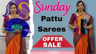 Sunday special offer sale …….pattu &fancy sarees to order 8790766139