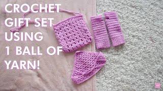 Crochet Gift Set USING 1 BALL OF YARN | Perfect for Christmas!
