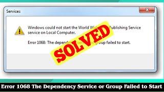 [FIXED] Error 1068 The Dependency Service or Group Failed to Start